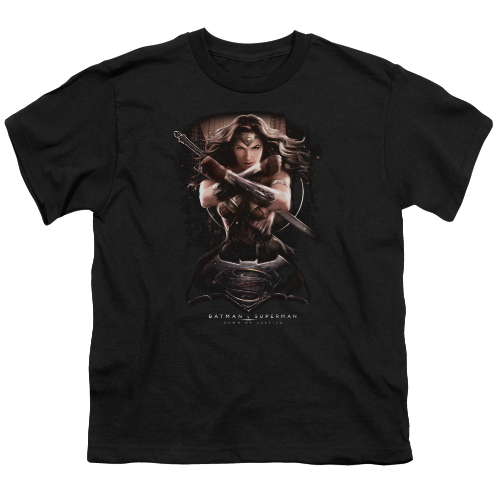 Batman Vs Superman Wonder Woman Ground Zero Big Boys Short Sleeve Shirt